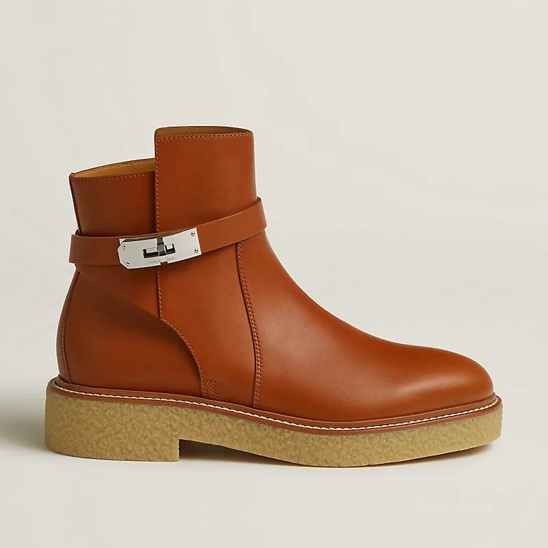 Giày Hermes History Ankle Boot Nữ Nâu